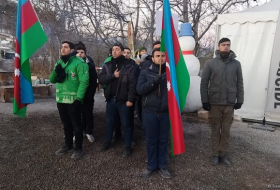 Peaceful protest of eco-activists still continues on Azerbaijan's Lachin-Khankendi road