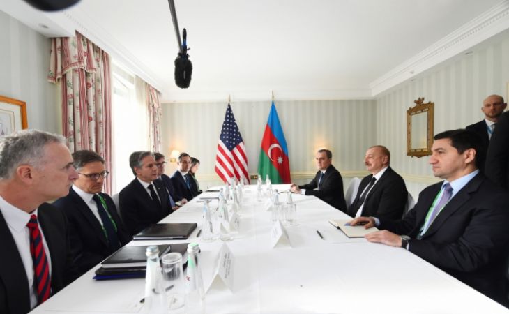 President Ilham Aliyev holds meeting with U.S. Secretary of State Antony Blinken in Munich
