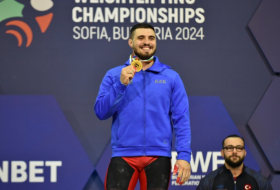 Azerbaijani weightlifter claims three European gold medals
