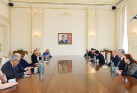  President Ilham Aliyev receives co-chairs of Nizami Ganjavi Int'l Center 