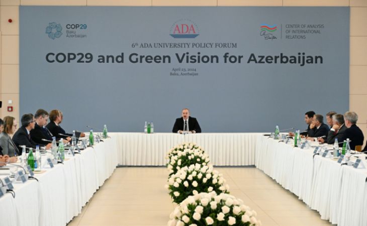  President Ilham Aliyev attends "COP29 and Green Vision for Azerbaijan" int`l forum - <span style="color: #ff0000;">VIDEO</span>