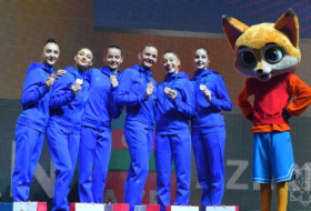 Azerbaijan claim bronze in Group 5 Hoops event at Rhythmic Gymnastics World Cup