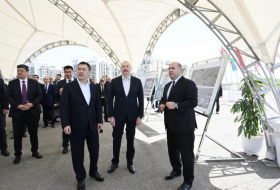  President Ilham Aliyev, President Sadyr Zhaparov visit devastated areas of Fuzuli city