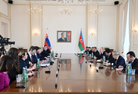  President Ilham Aliyev holds expanded meeting with Slovak PM 