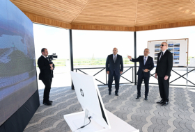 President Ilham Aliyev participates in opening of Kondalanchay water reservoir complex in Fuzuli