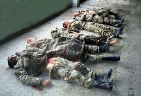 Dead bodies of Armenian soldiers left on battlefield 