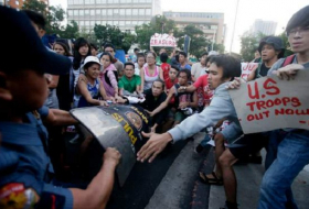 Six Arrested After Protests Outside U.S. Embassy in Manila