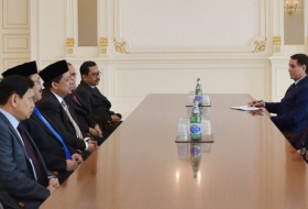 President Aliyev receives Indonesian parliamentary delegation