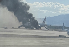 British Airways plane catches fire in Las Vegas before taking off