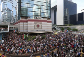 Hundreds gather in Hong Kong on anniversary of Occupy protests