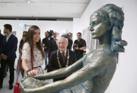 Leyla Aliyeva attends solo exhibition of People's Artist Omar Eldarov
