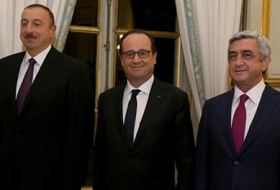 Presidents of France, Azerbaijan and Armenia meet in Paris - PHOTOS
