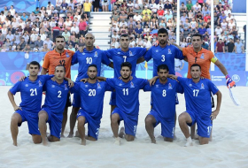 Azerbaijani beach soccer team beat England 2-0