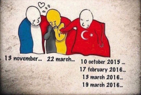 Turkish people share cartoon  asking where our sympathy was for Istanbul & Ankara