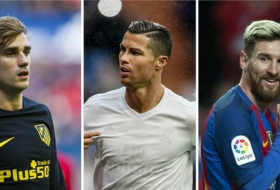 Lionel Messi, Cristiano Ronaldo & Antoine Griezmann up for Fifa prize