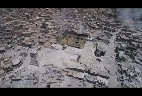 Drone footage shows ruins of Mosul mosque - NO COMMENT