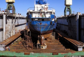 Newly-built Khankendi vessel refloated at Baku Shipyard