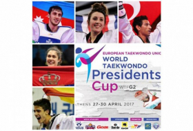 Azerbaijani taekwondo fighters bring home eight medals from President's Cup in Athens