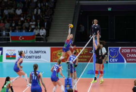 Azerbaijan women`s volleyball team rout Denmark 3-0
